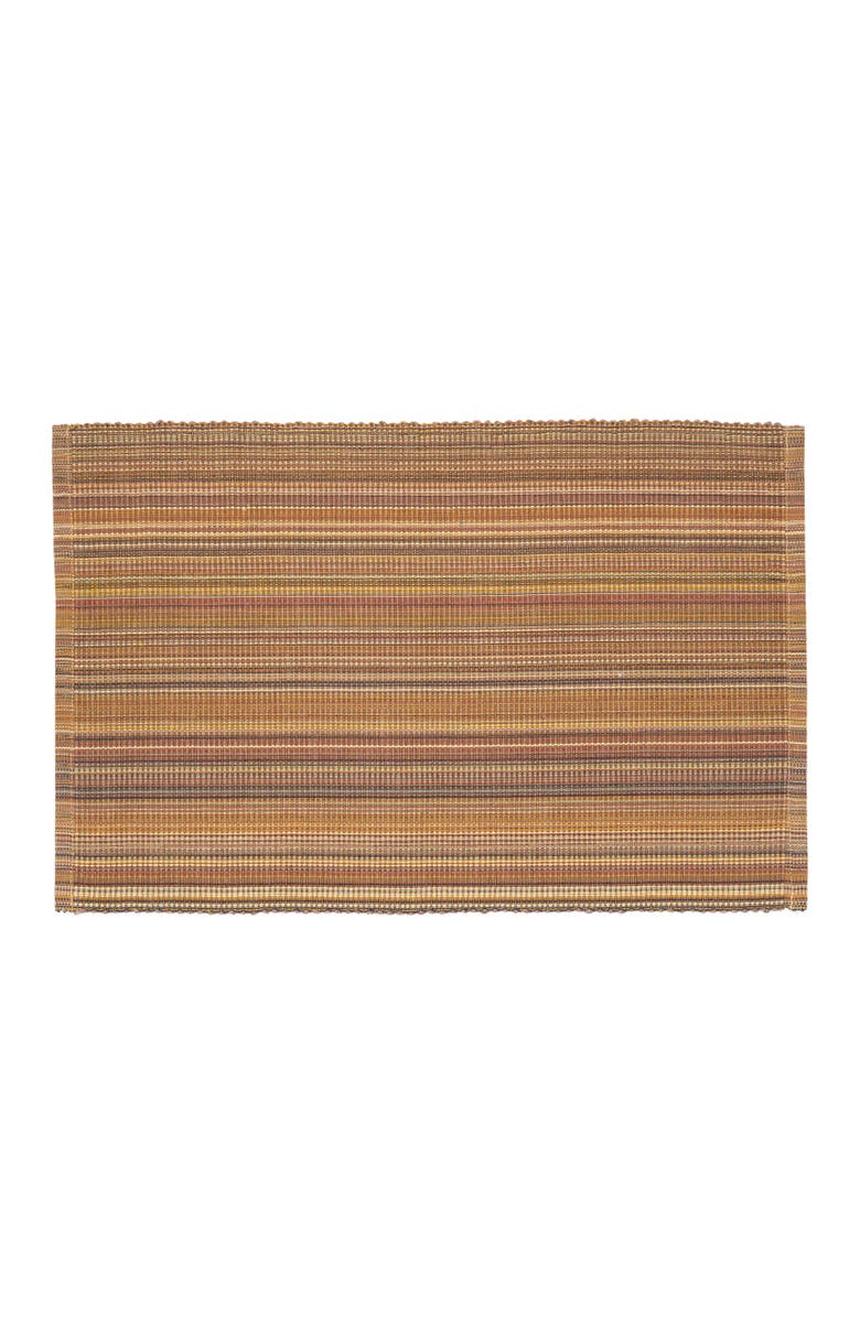 C&F Home Cedar Stripes Placemats Set of 6, 13" x 19", Alternate, color, Brown