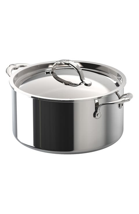 ProBond® Luxe Professional Clad Stainless Steel 6-Quart Stock Pot with Lid