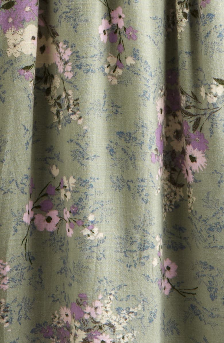 Treasure & Bond Kids' Floral Babydoll Slipdress, Alternate, color, Green Seagrass Texture Bouquet