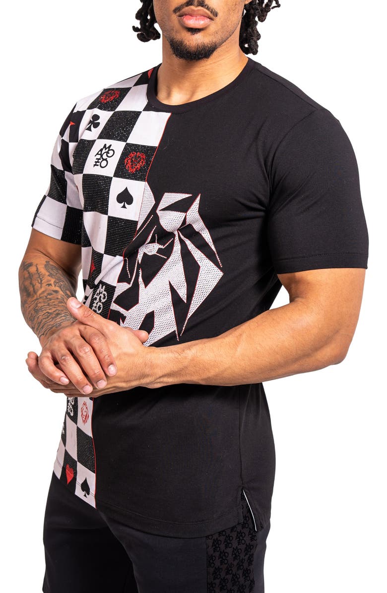 Maceoo Lionchess Contemporary Fit Graphic T-Shirt, Alternate, color, Black