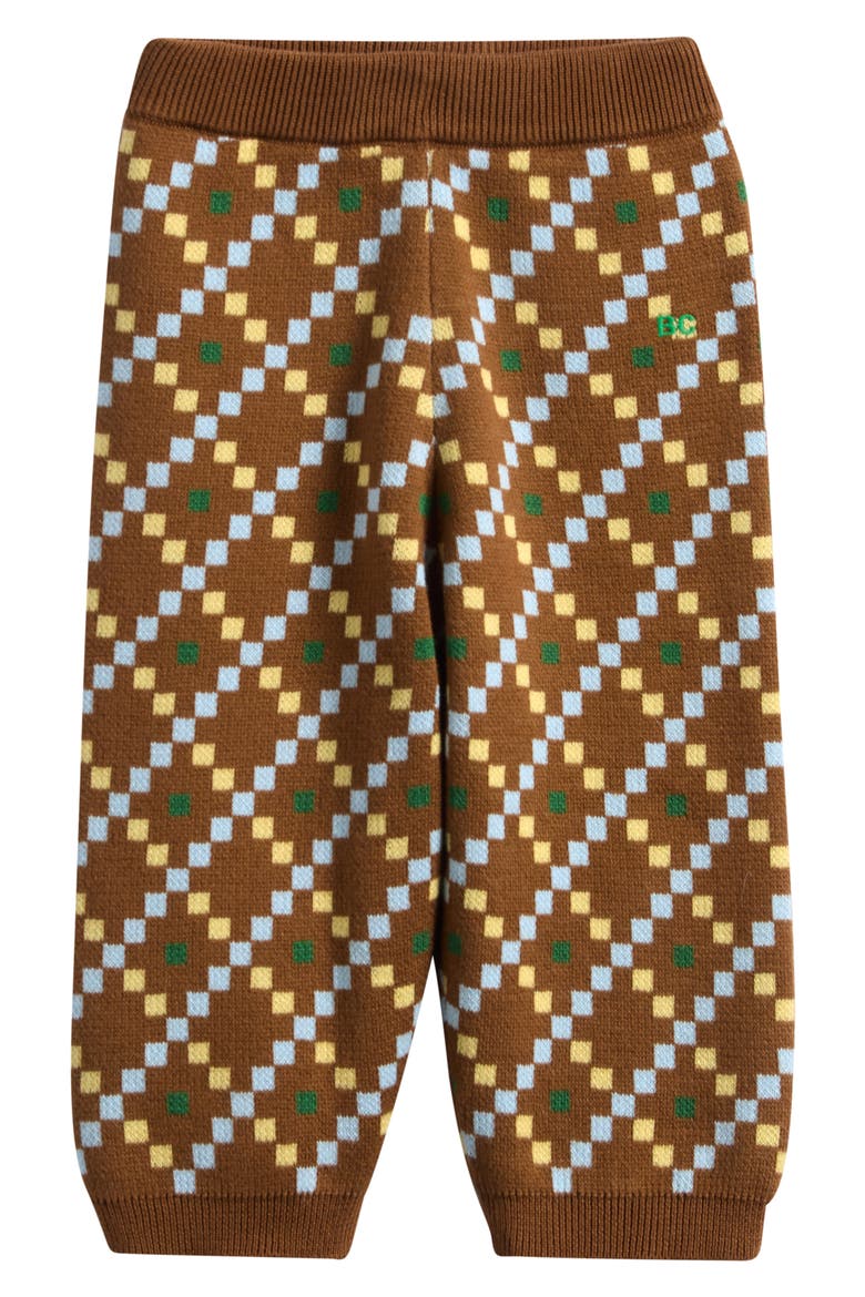 Kids' Pixel Cotton Pants, Main, color, DARK BROWN