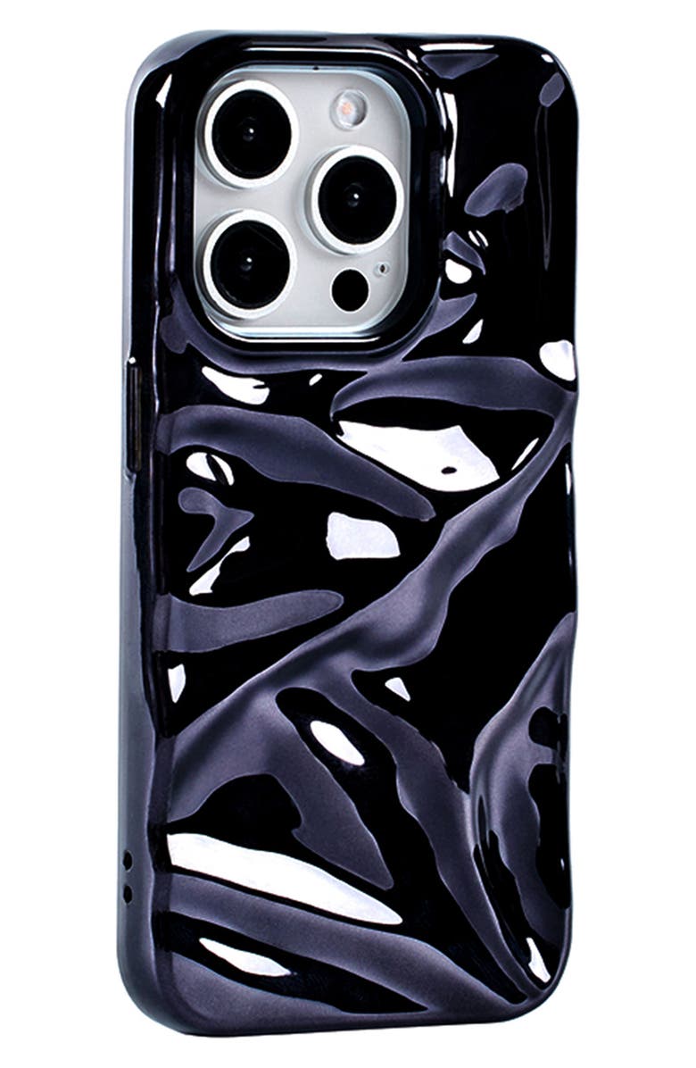Auramma Black Crinkle iPhone 15 Pro Max Case, Alternate, color, Black