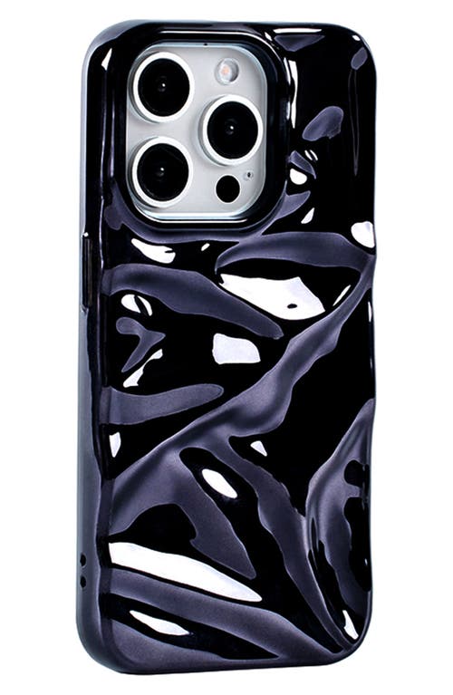 Auramma Black Crinkle Iphone 15 Pro Max Case In Black