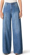 PAIGE Cameron Seamed High Waist Super Wide Leg Jeans