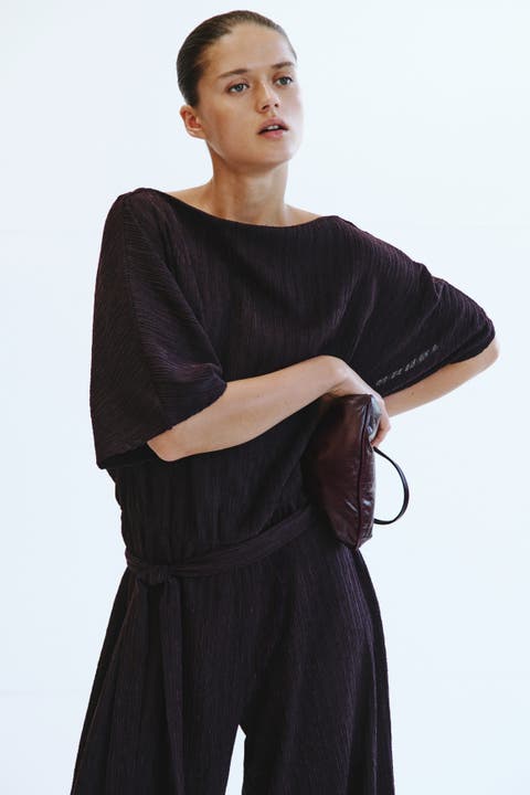 Textured Jersey Jumpsuit