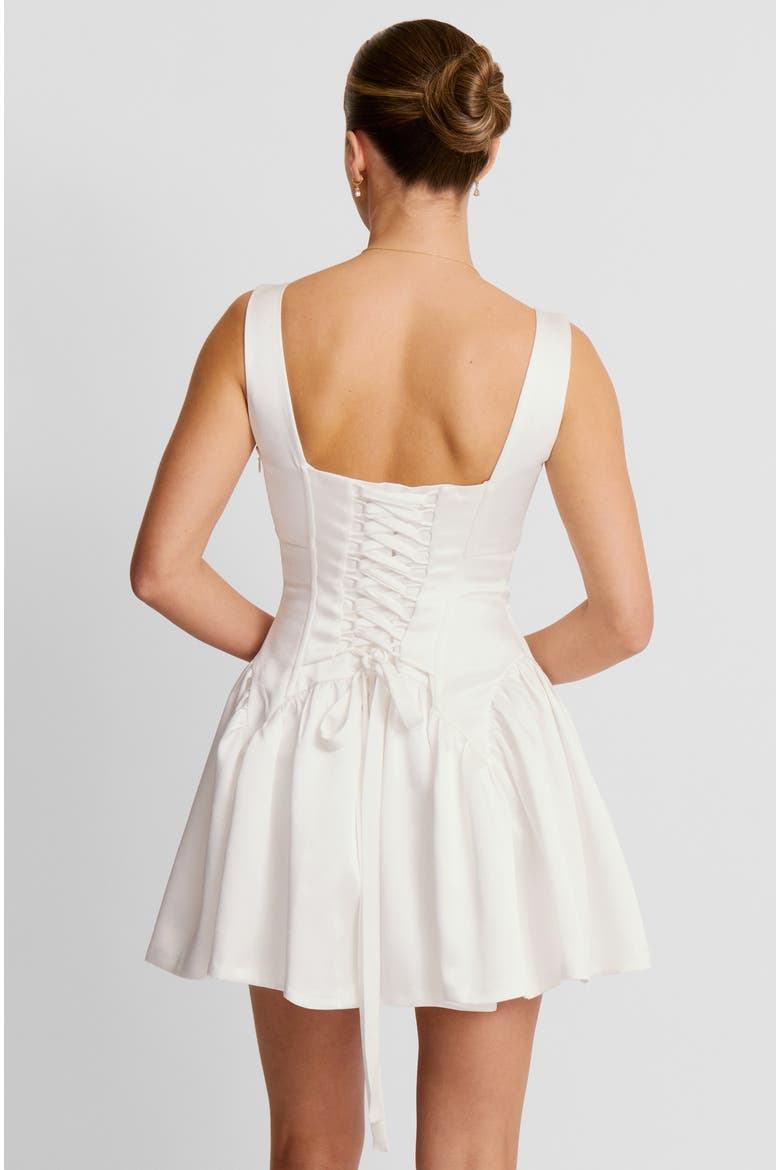 Scoop Neck Sleeveless Skater Mini Dress, Alternate, color, White