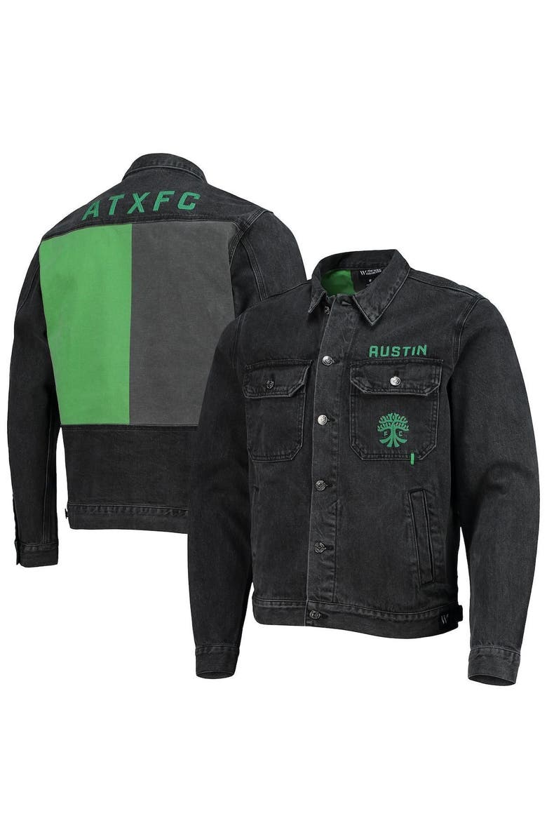 THE WILD COLLECTIVE Men's The Wild Collective Black Austin FC Denim Button-Up Jacket, Alternate, color, Black
