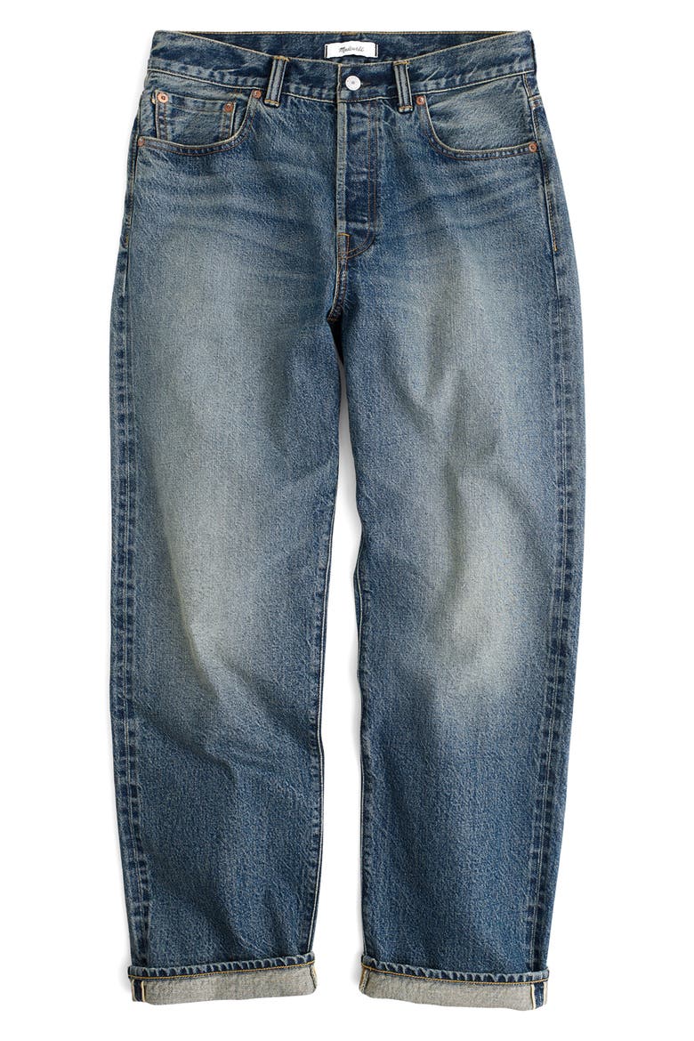1991 Loose Straight Leg Selvedge Jeans, Alternate, color, BURKE WASH