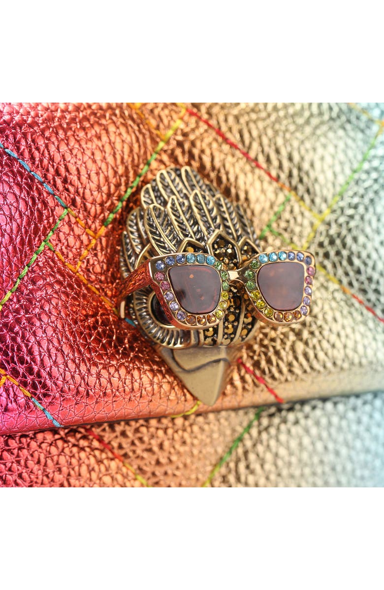 Kurt Geiger London Mini Kensington Convertible Metallic Leather Crossbody Bag, Alternate, color,