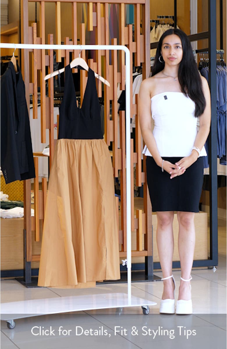 Mixed Media Halter Dress, sales video thumbnail