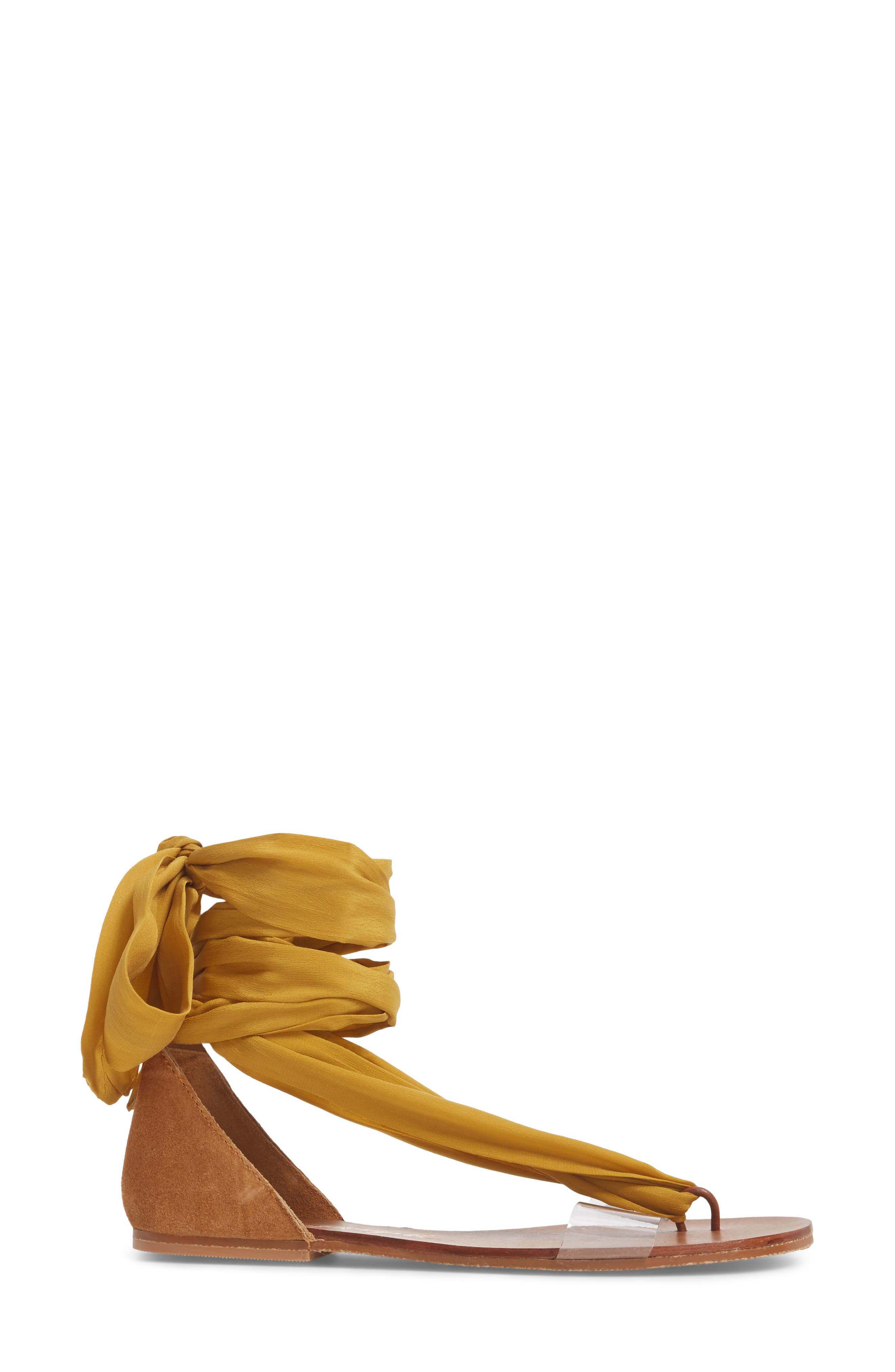 Barcelona Wrap Sandal, Alternate, color, YELLOW