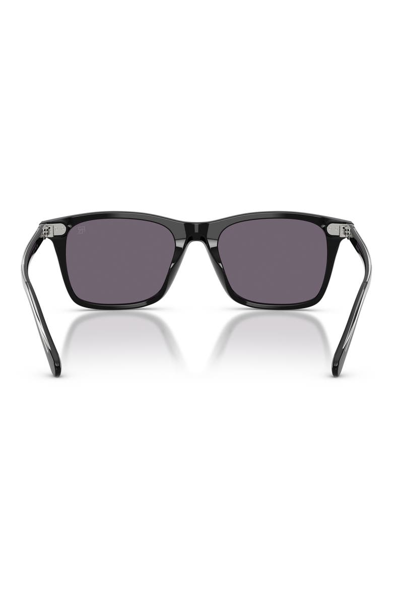 54mm Phantos Sunglasses, Alternate, color, SHINY BLACK / PURPLE