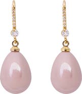 SAACHI Faux Pearl Crystal Dangle Earrings