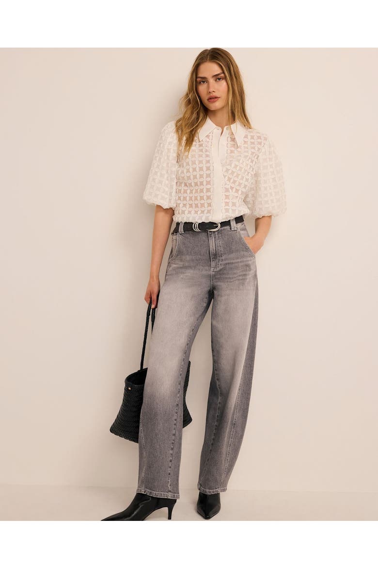 Relaxed Ultimate Full Length Barrel Jeans, Alternate, color, Grey
