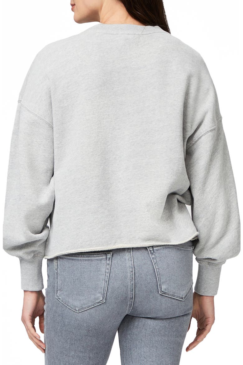 Lisbet Raw Hem Butterfly Graphic Sweatshirt, Alternate, color, HTHRGREY