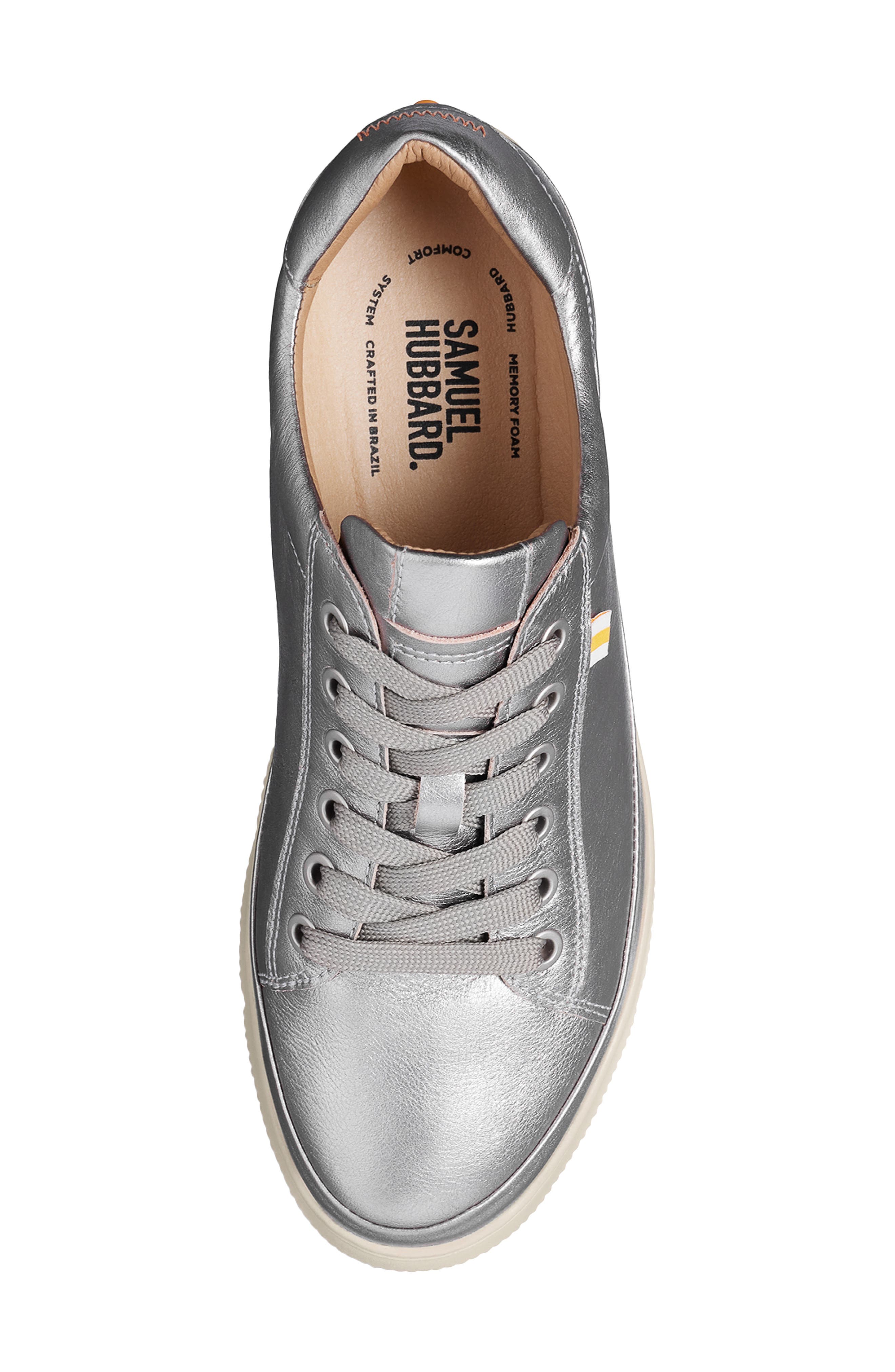Samuel Hubbard Featherlight Laguna Sport Sneaker, Alternate, color, Pewter Leather