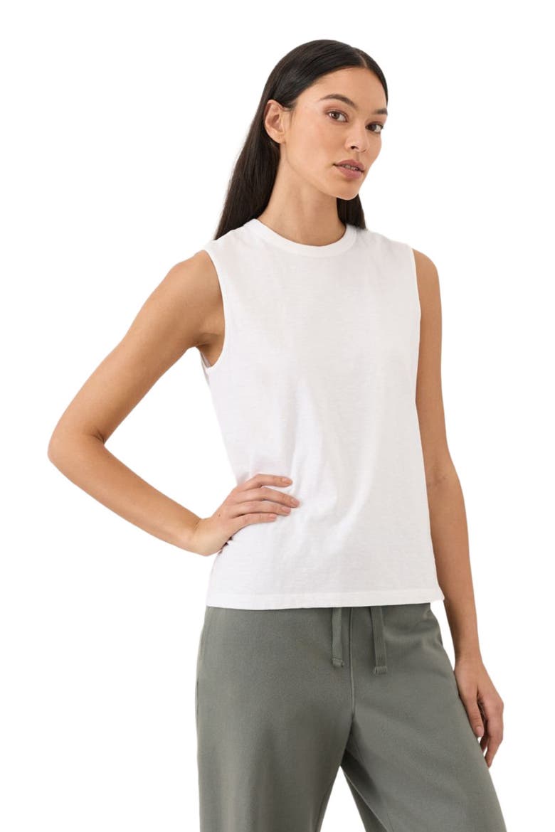 Organic Cotton Soft-Slub Essential Tank, Alternate, color, White