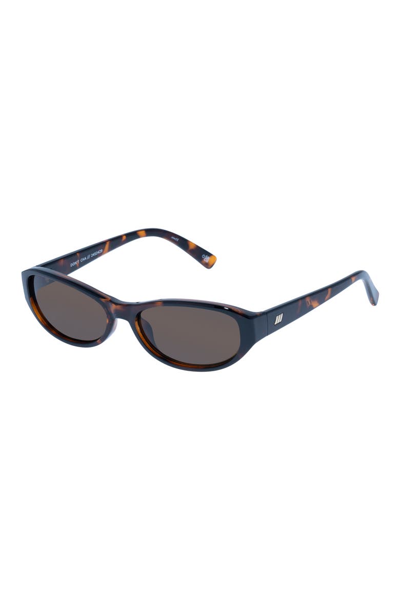 Don't Cha 56mm Oval Sunglasses, Alternate, color, TORT