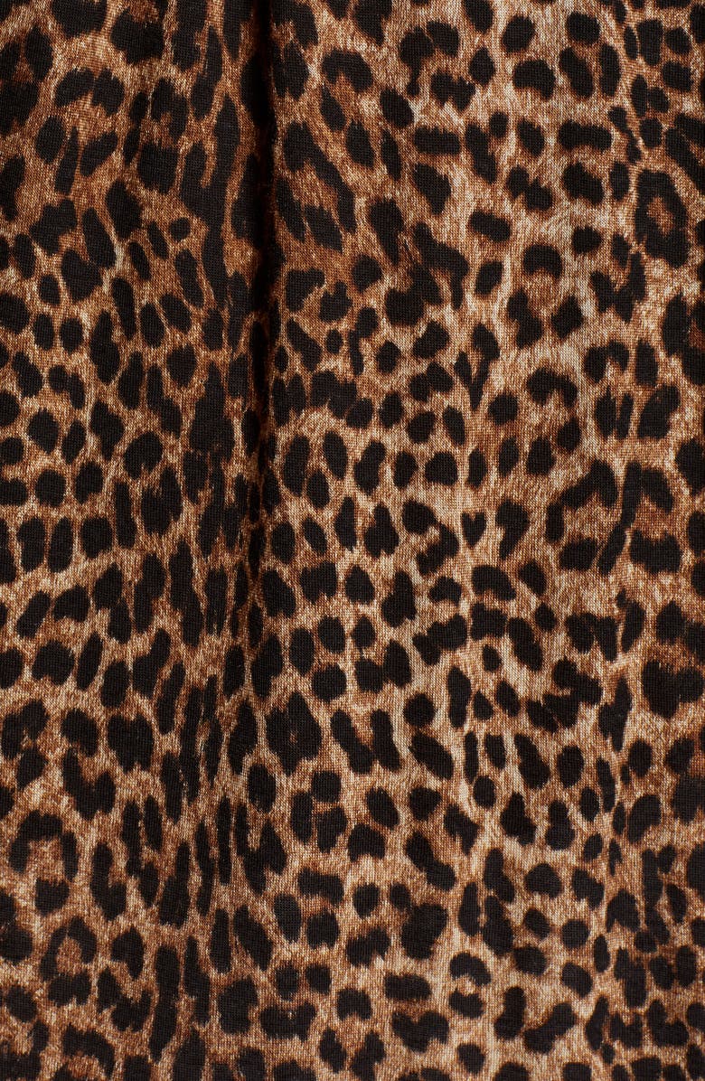 MICHAEL Michael Kors Leopard Spot Peasant Top, Alternate, color, 