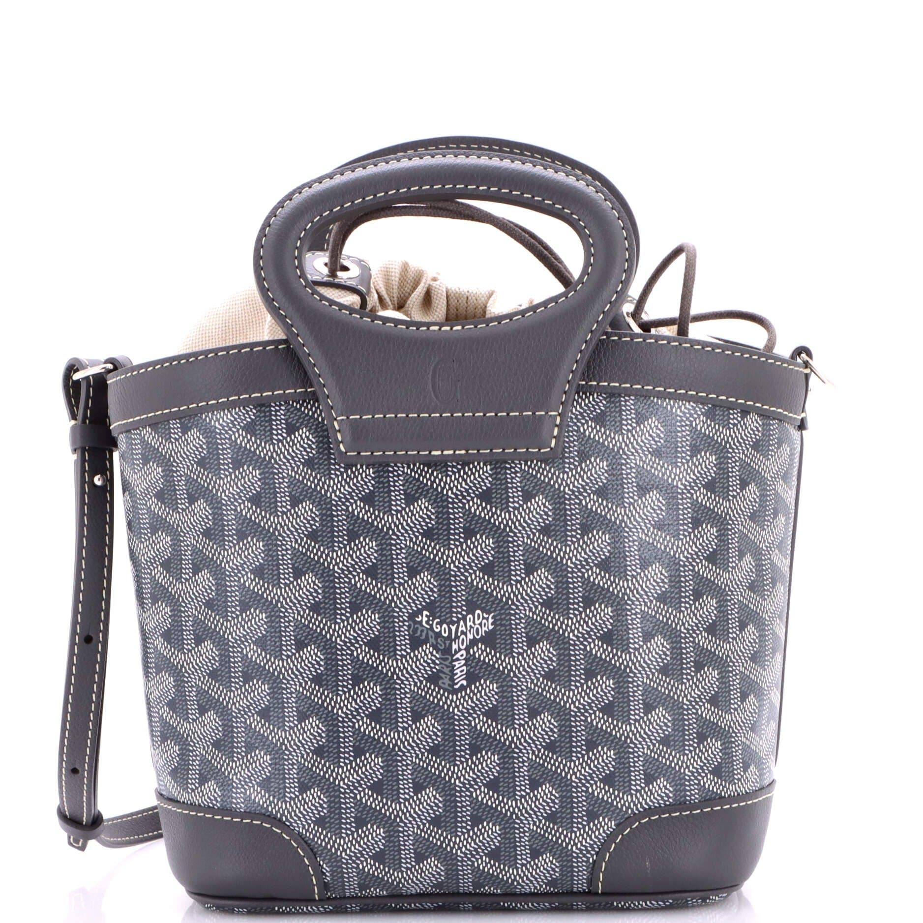 Pre-Owned Goyard Beluga Bag Coated Canvas Mini, Main, color, Gray