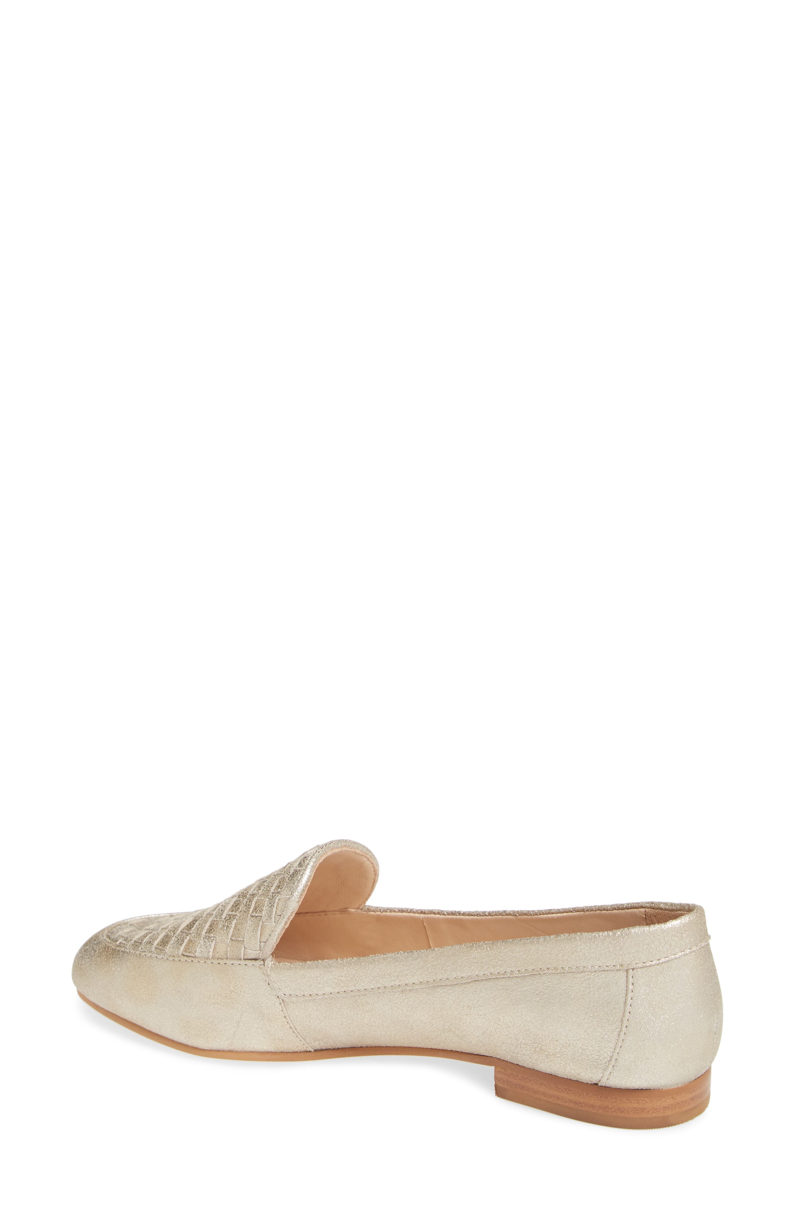 Pauline Loafer, Alternate, color, GOLD METALLIC SUEDE