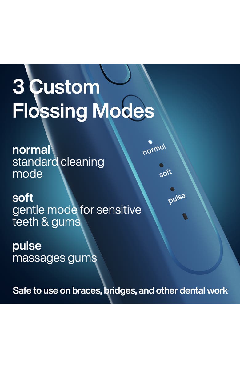 AQUASONIC Icon Navy Flosser, Alternate, color, Navy