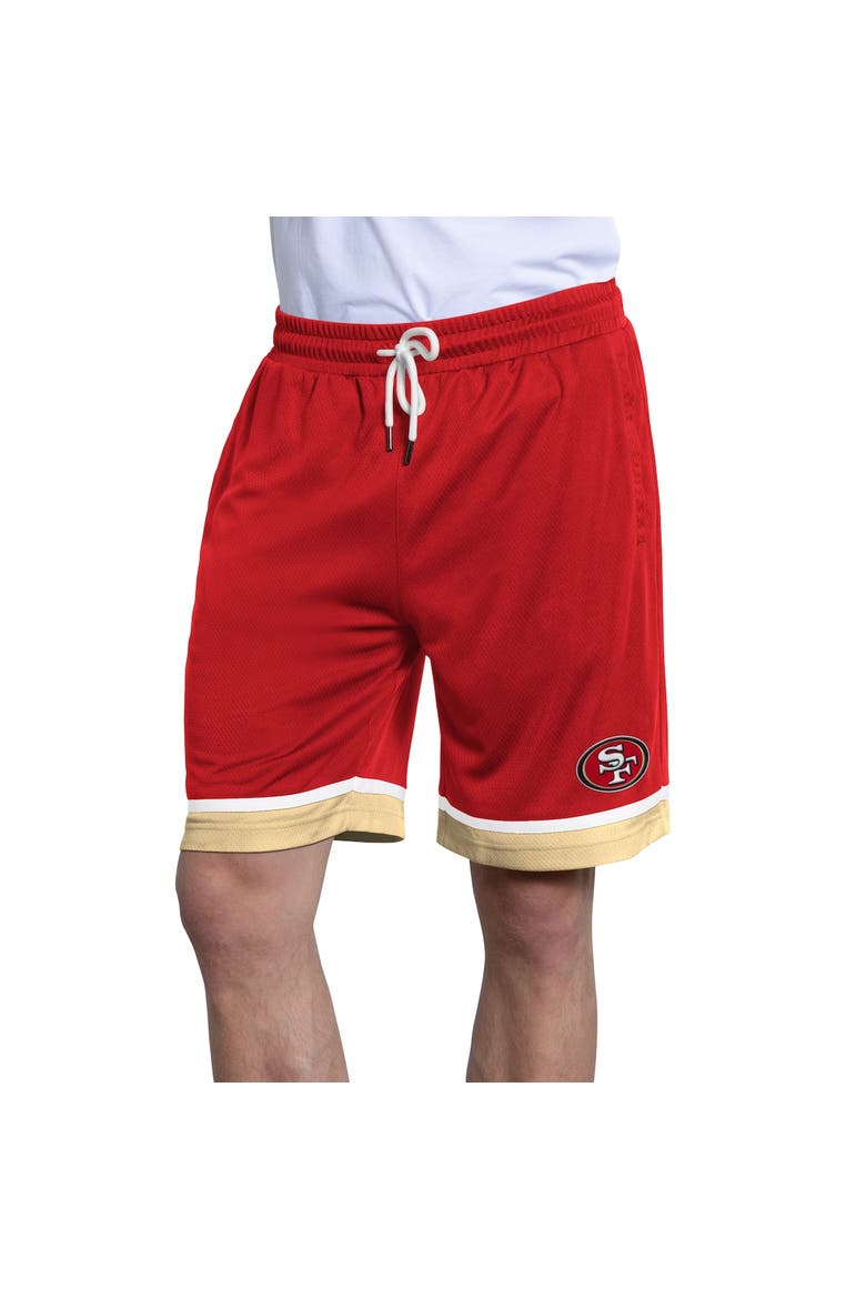 Men's Starter  Scarlet San Francisco 49ers Power Play Mesh Shorts, Main, color, Scarlet