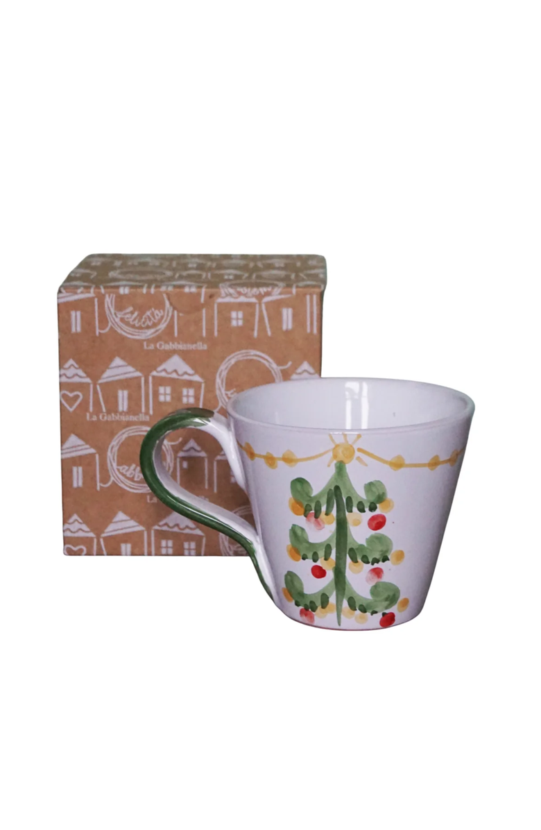 LA GABBIANELLA Magia (Christmas Tree) Mug, Alternate, color, White