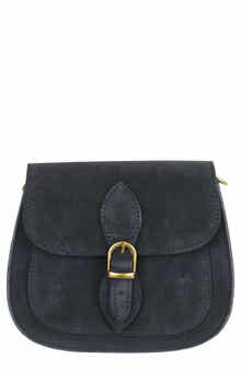 Annie Buckle Suede Crossbody Bag