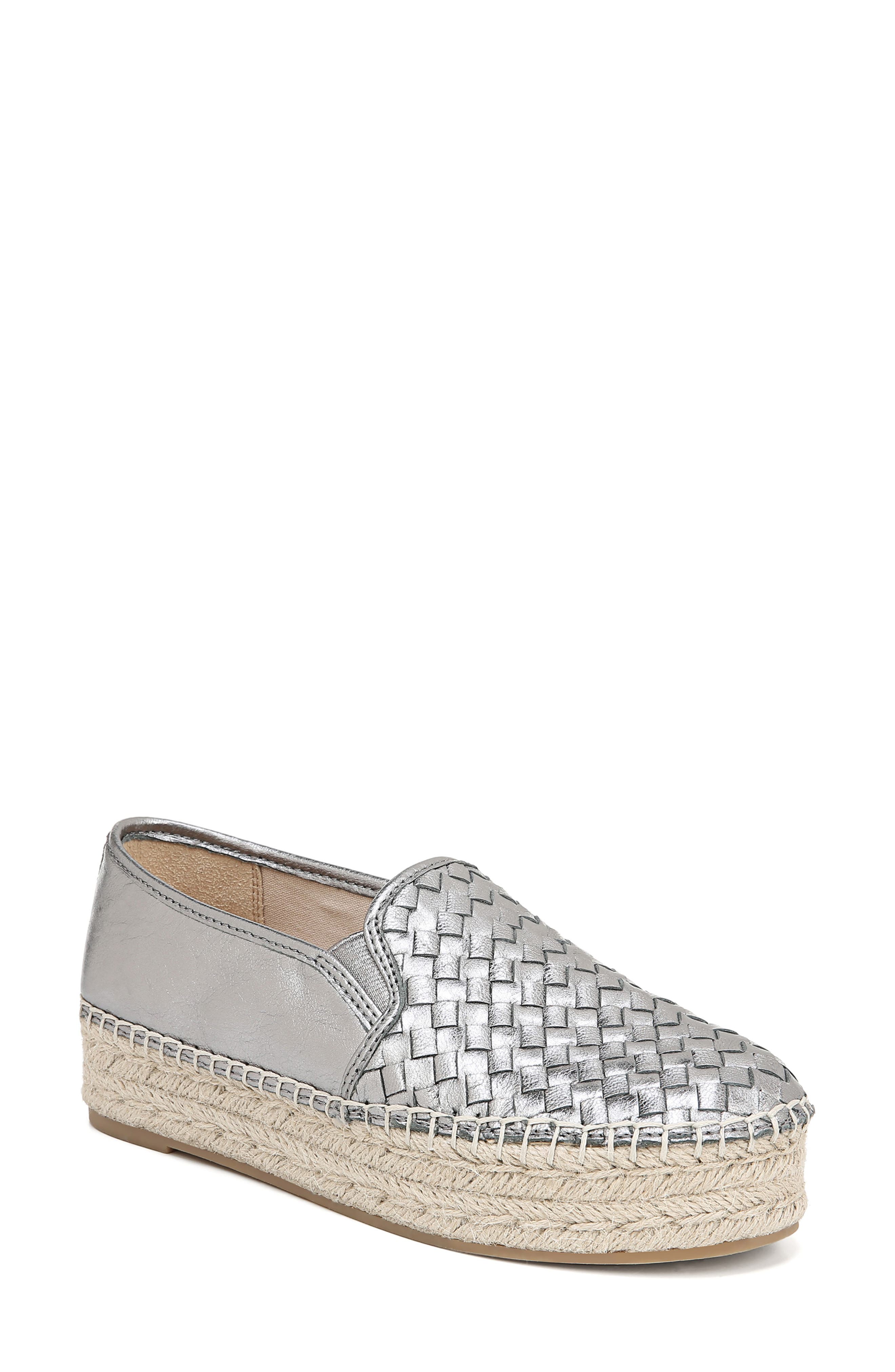 Catherine Platform Flat, Main, color, PEWTER LEATHER