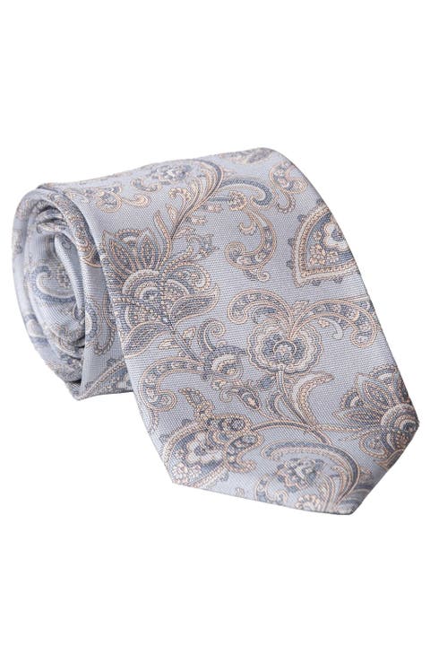 Novara - Extra Long Printed Silk Tie for Men