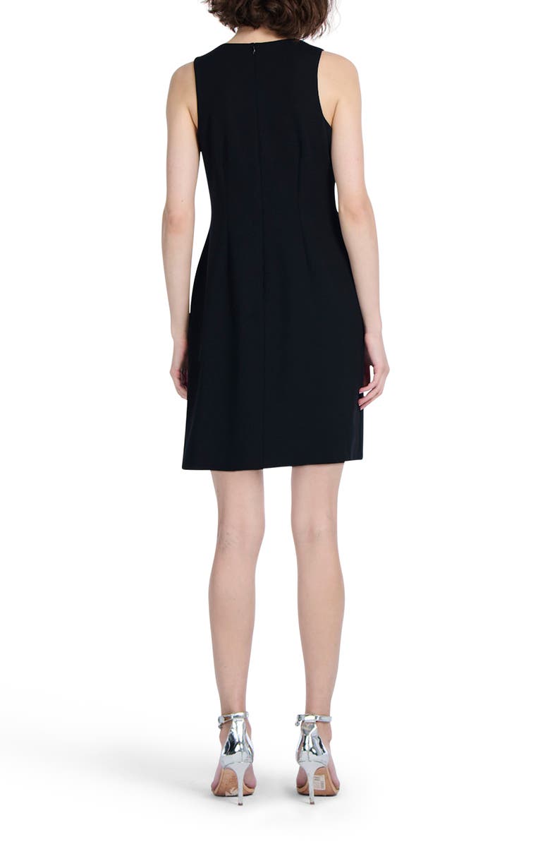 EMILY SHALANT Crystal Floral Cocktail Shift Dress, Alternate, color, Black