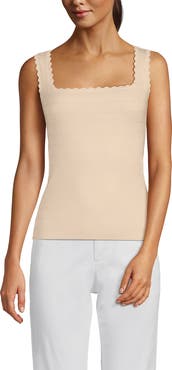 Lands' End High Retention Square Neck Tank Sweater