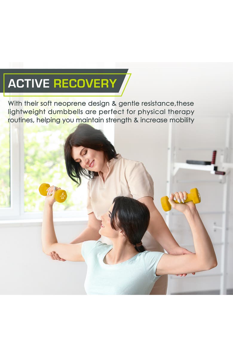 ProsourceFit Neoprene Dumbbells, Pair, Alternate, color, 2 Lb