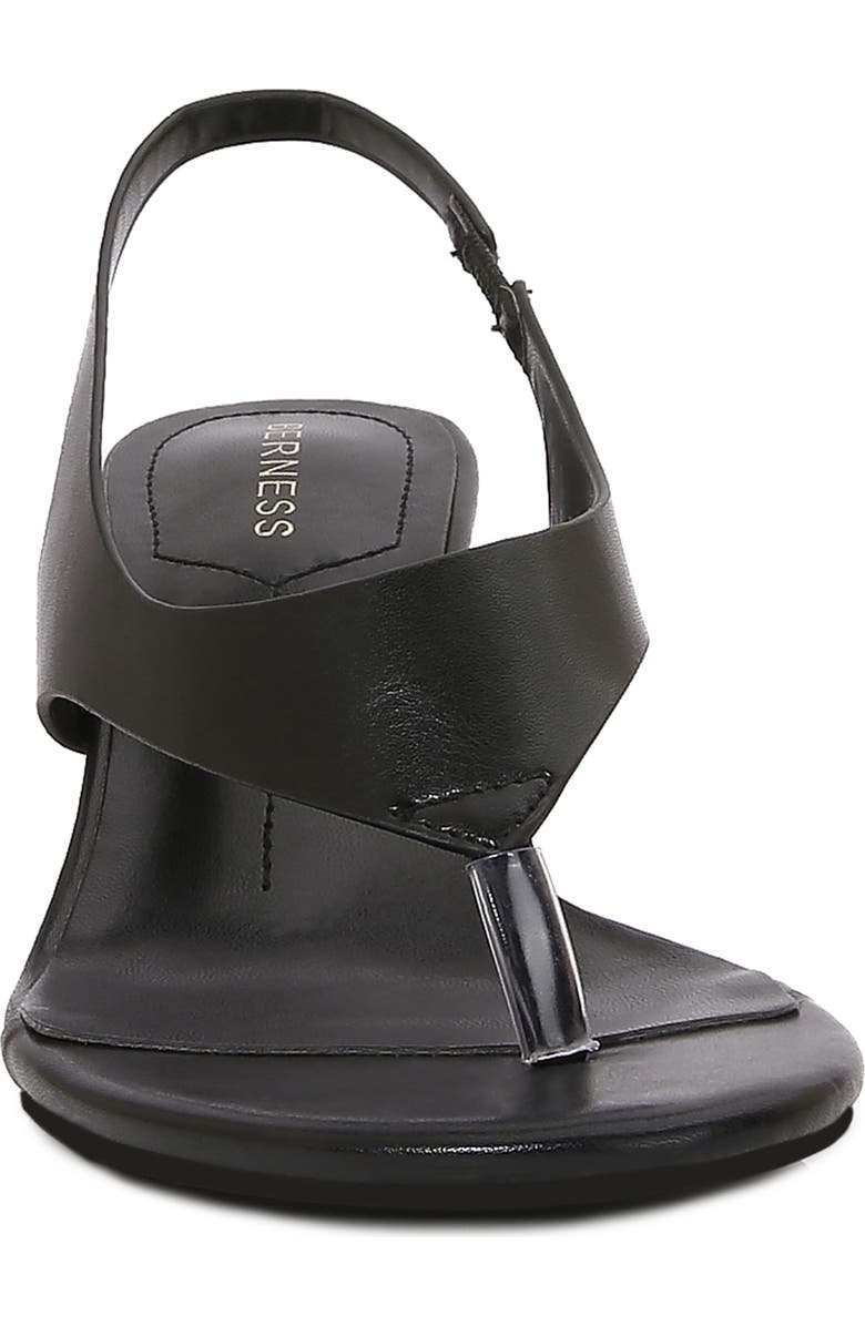 BERNESS Freddy Kitten Heel Thong Sandal, Alternate, color, Black Pu