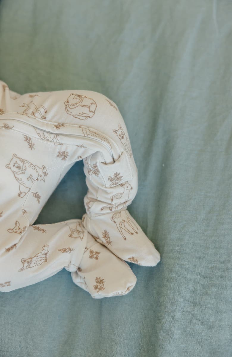 Copper Pearl Dylan Zip-Up Footie Pajamas, Alternate, color, Dylan