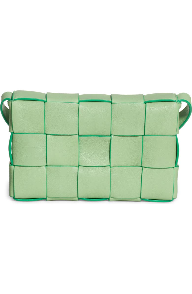 Bottega Veneta Cassette Intrecciato Leather Crossbody Bag, Alternate, color, Pistachio-Parakeet-S