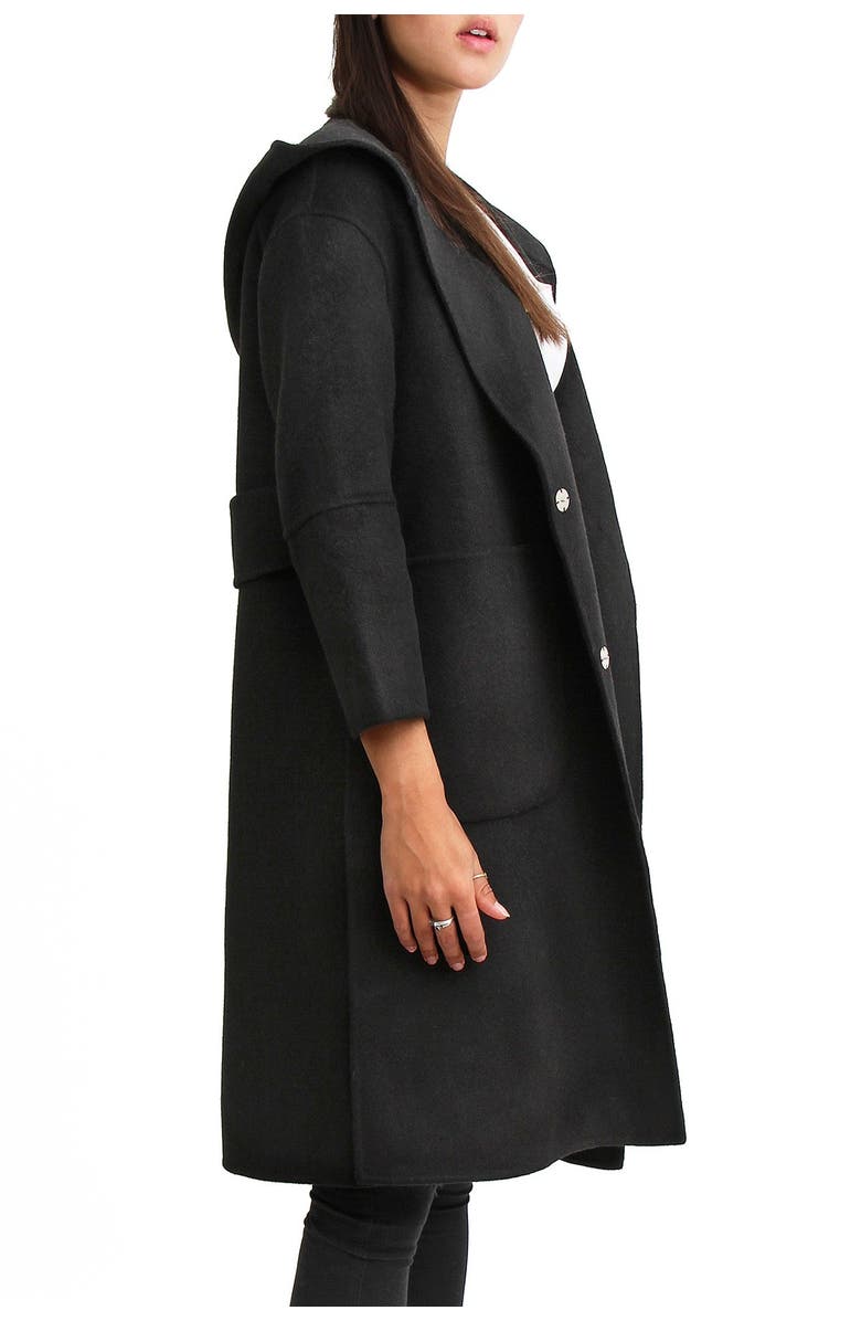 Belle & Bloom Walk This Way Wool Blend Oversized Coat, Alternate, color, Pure Black