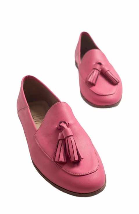 Mona Soft Leather Tassel Loafer (Women)