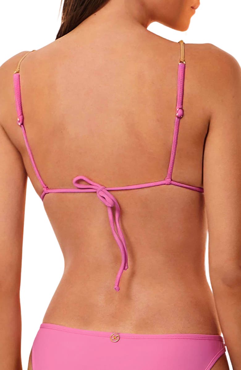 ViX Paula Hermanny Kaia Paral Beaded Triangle Bikini Top, Alternate, color, 