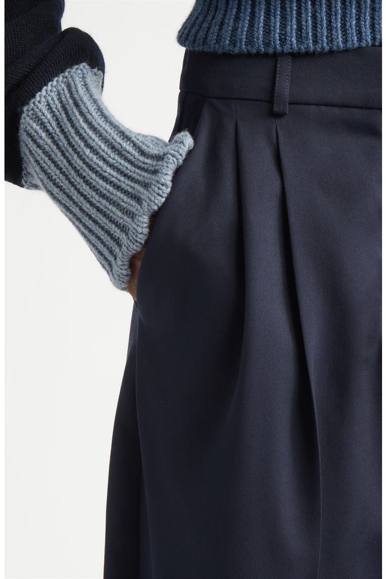 Classic Tailored Wool Balloon Leg Trousers, Alternate, color, INK