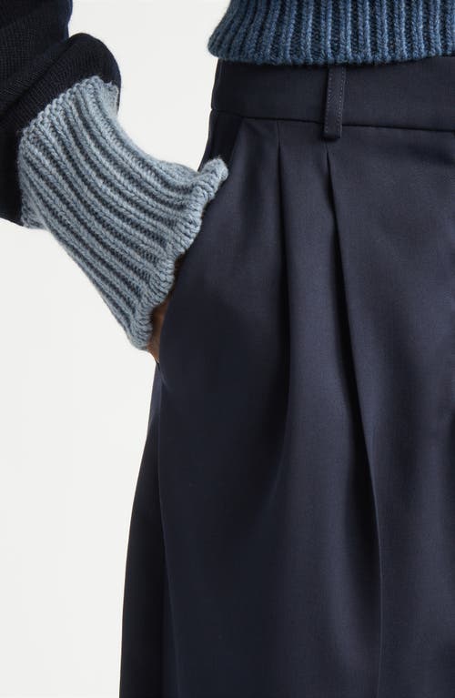 Stella Mccartney Classic Tailored Wool Balloon Leg Trousers In Blue