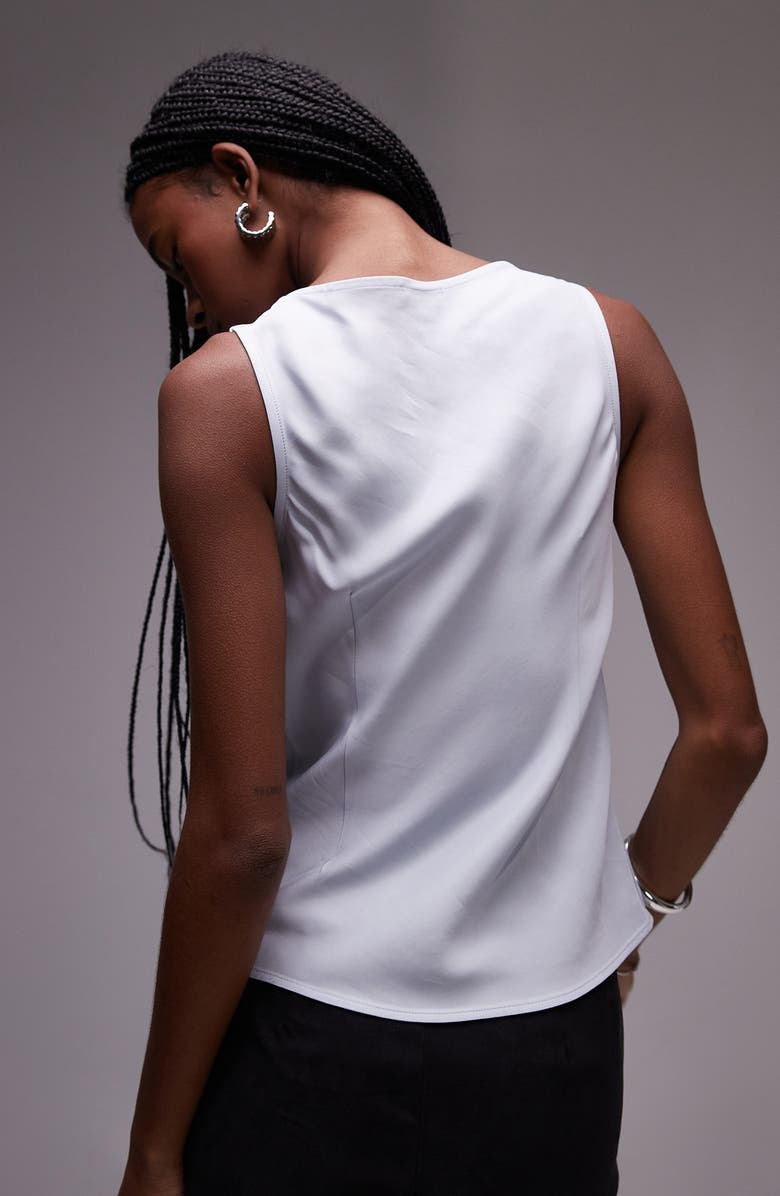 Topshop Twist Strap Sleeveless Top, Alternate, color, Icey Blue