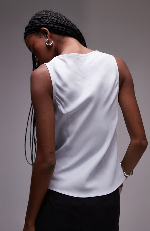 Topshop Twist Strap Sleeveless Top In Icey Blue