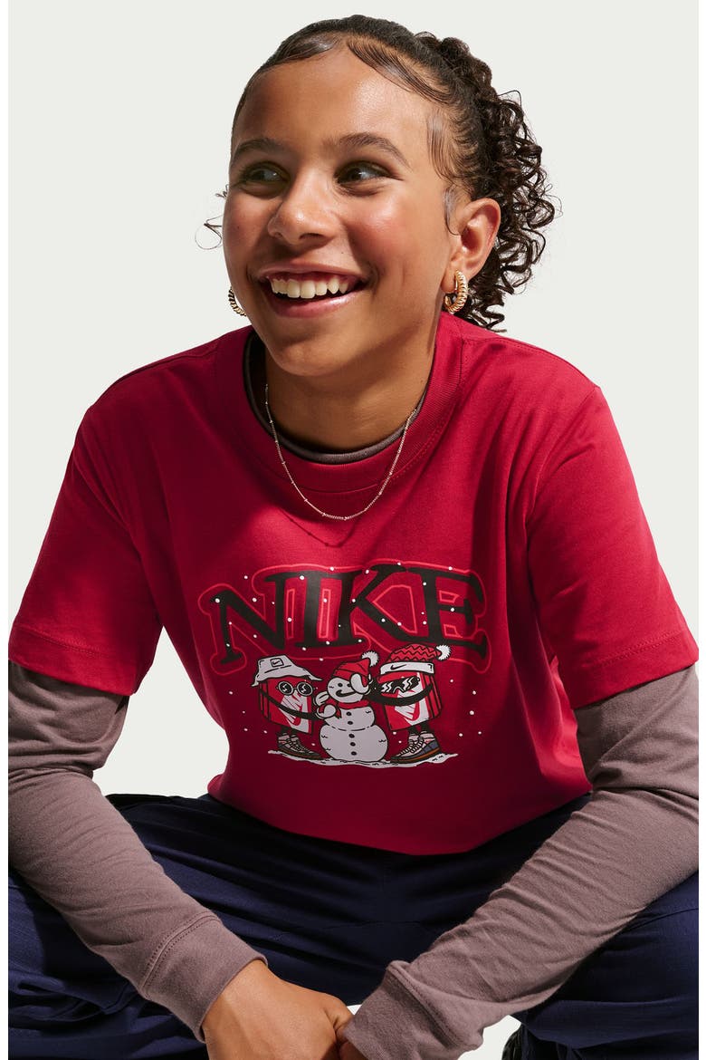 Kids' Nike Sportswear Graphic T-Shirt, Alternate, color, TOUGH RED