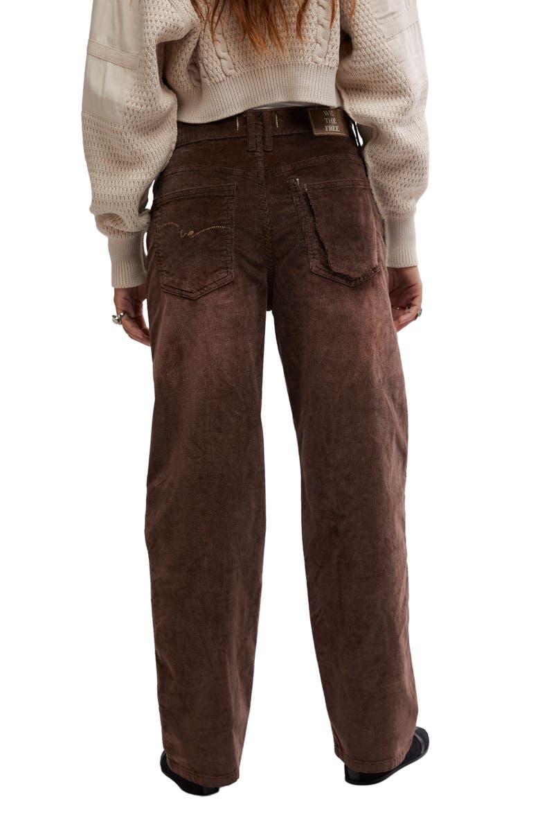 Free People Risk Taker Corduroy Straight Leg Pants, Alternate, color, Chocolate Truffle