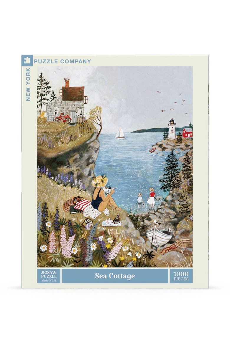 NEW YORK PUZZLE COMPANY Sea Cottage 1000 Piece Puzzle, Main, color, NO COLOR