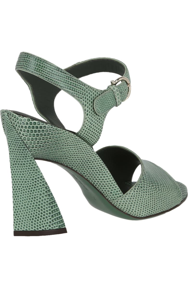 FERRAGAMO Aede Snakeskin Embossed Sandal, Alternate, color, Green