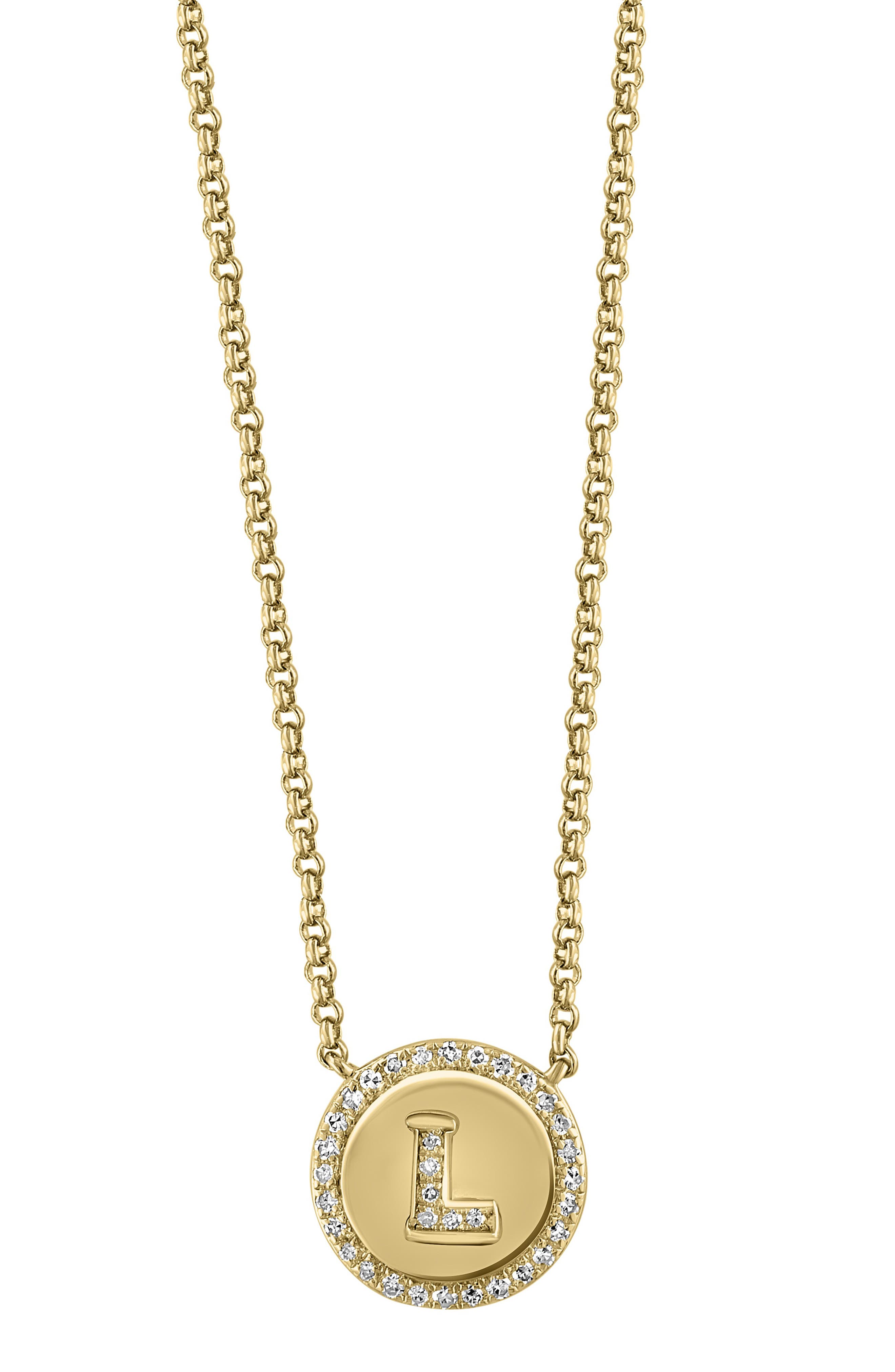 EFFY Diamond 'L' Initial Pendant Necklace