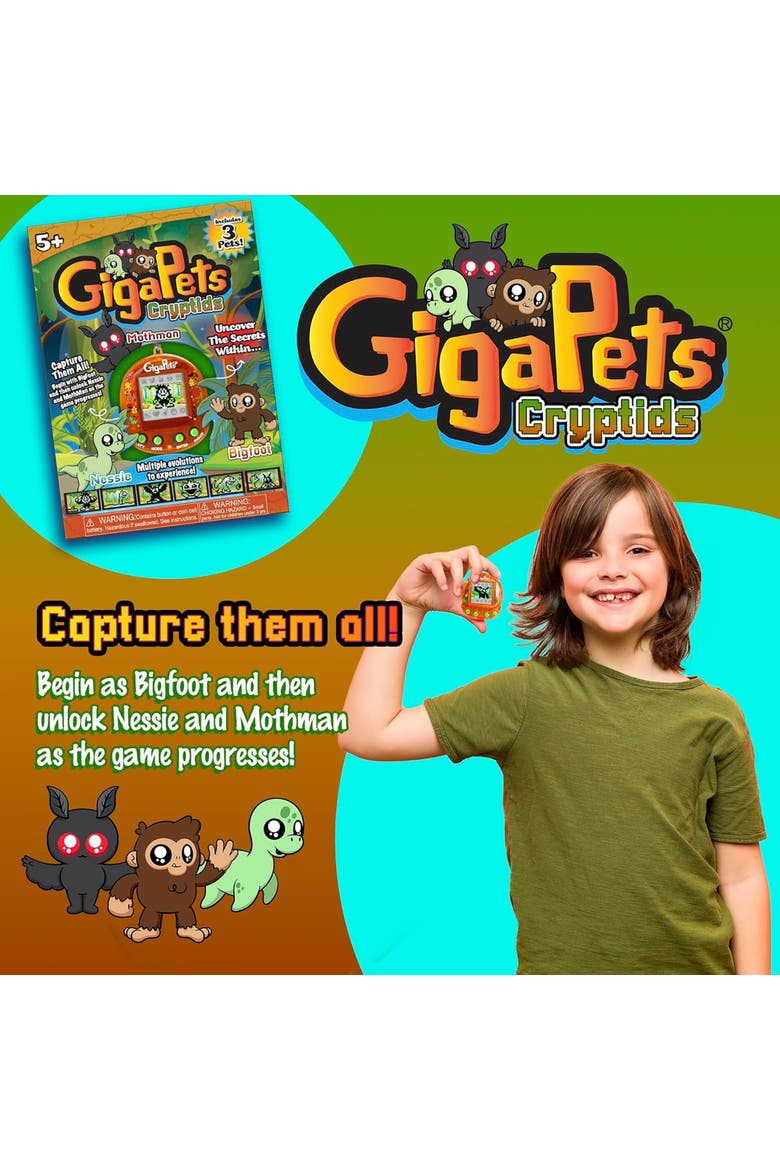 Cryptids, 3 Pets in 1, Virtual Interactive Pet Keychain,Ages 5+, Alternate, color, Multicolored